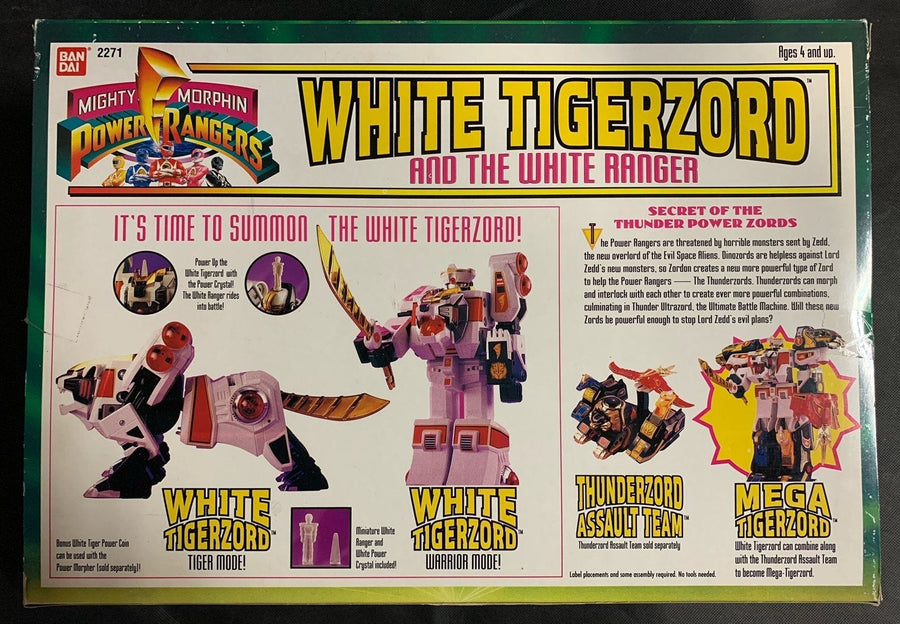 Mighty Morphin Power Rangers White Tigerzord & The White Ranger1 994 Bandai NIB