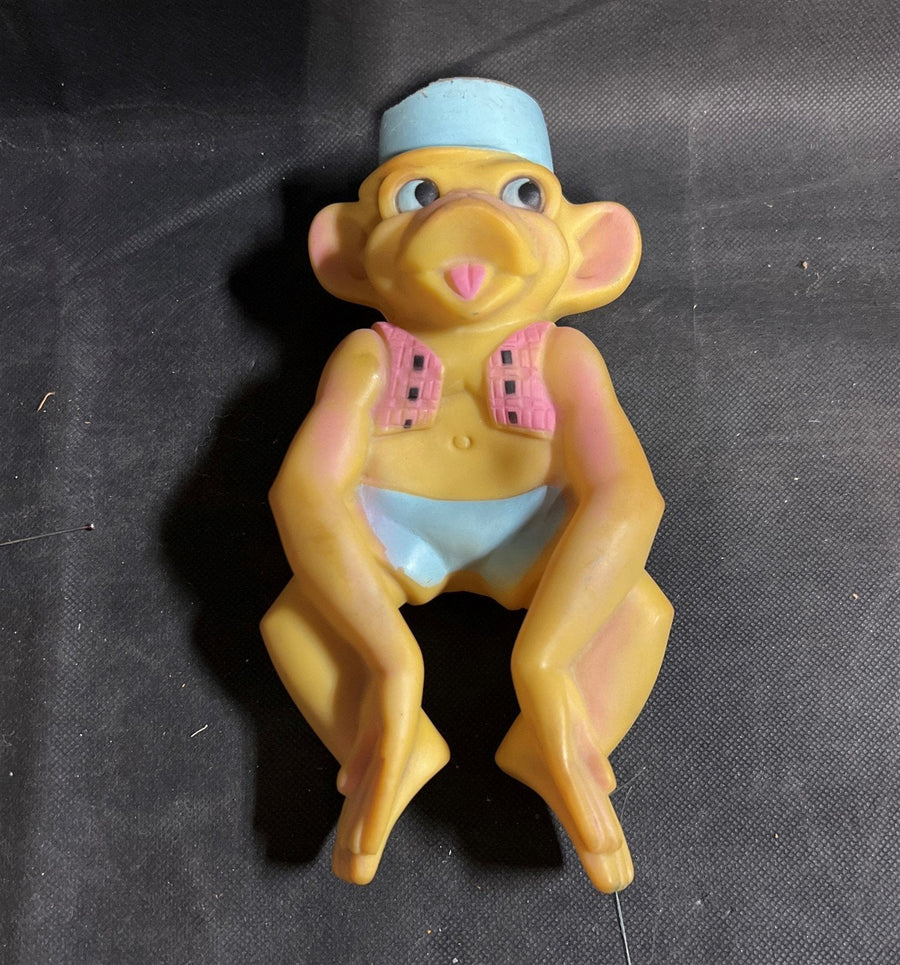 Retro Mid Century Rubber Monkey Vintage Toy Figurine