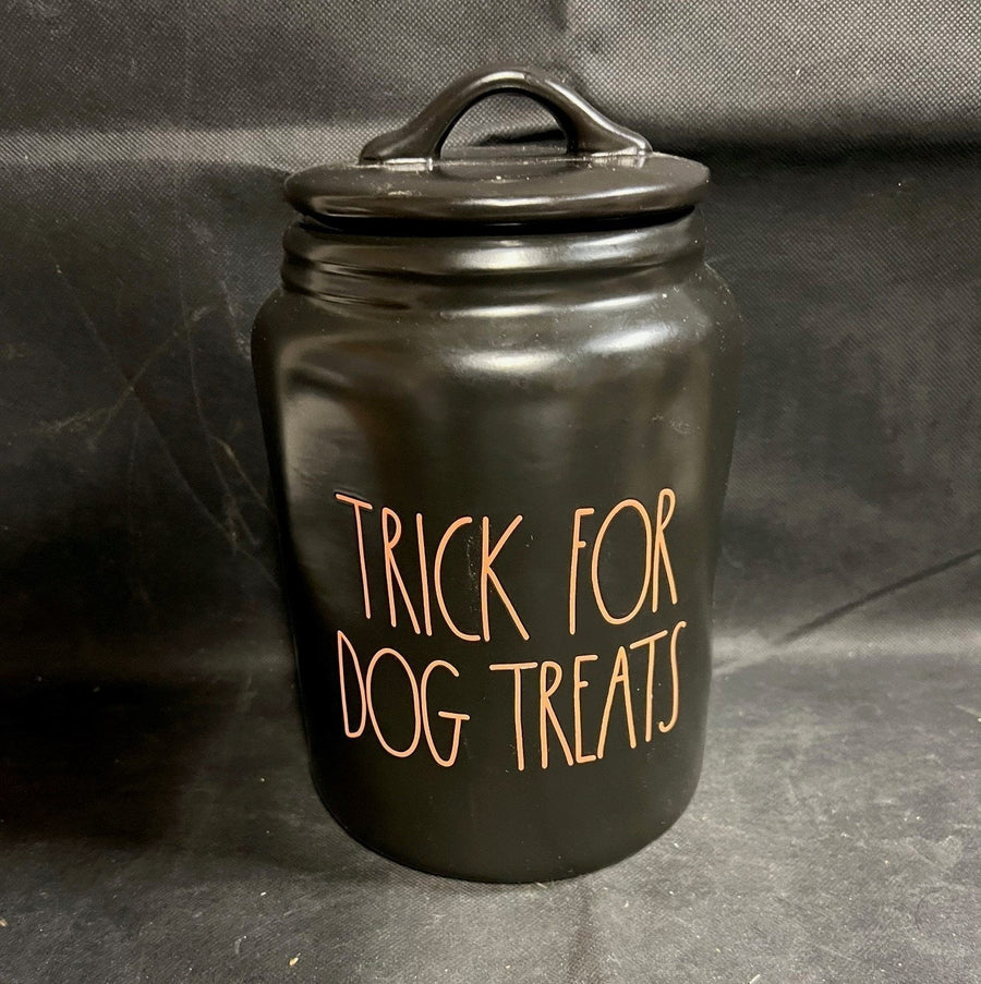 Ceramic Rae Dunn Halloween Seasonal Dog Treat Kitchen Canister