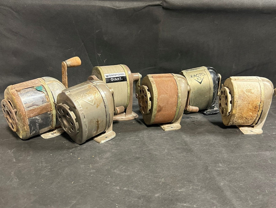 Six Vintage Hall China Collectible Pencil Sharpeners
