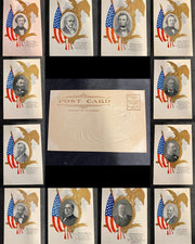 RARE Set Presidential Postcards President Washington to President T. Roosevelt