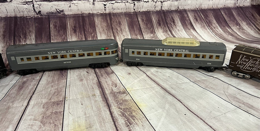 Vintage Marx Toys New York Train w/ Engine, Passenger, and Cargo Cars (O Gauge)