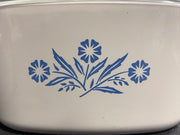 Vintage 2 quart 3 quart Corning Ware Cornflower Pattern Lidded Casserole Dishes