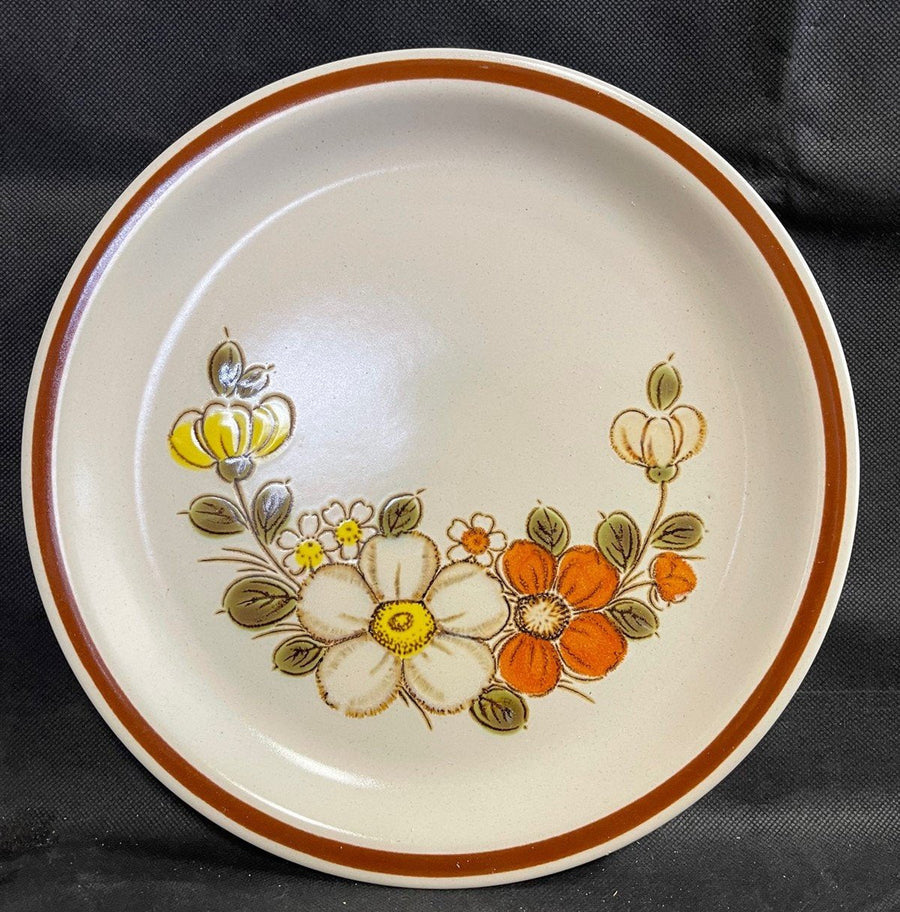 Vintage 5 Woodhaven Collection Stoneware Sunnybrook Dinner Plates Japan