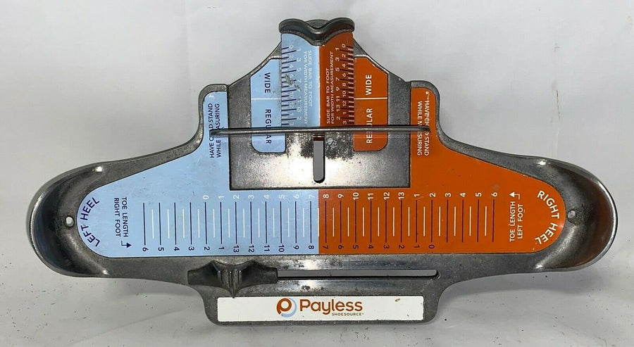 Vintage Payless Shoe Source Store Brannock Device Metal Measurement Sizer