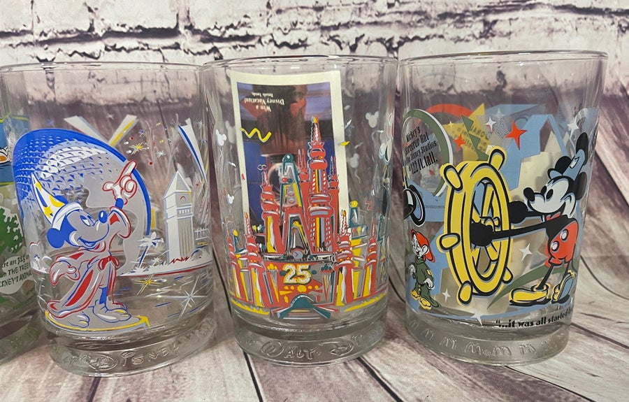 Vintage McDonalds Walt Disney 100 Years of Magic 8 Glass Cups