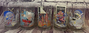 Vintage 5 McDonalds Walt Disney 25th Anniversary Drinking Glasses Cups