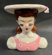Vintage Mid Century Porcelain Napco Lady Head Vase S564