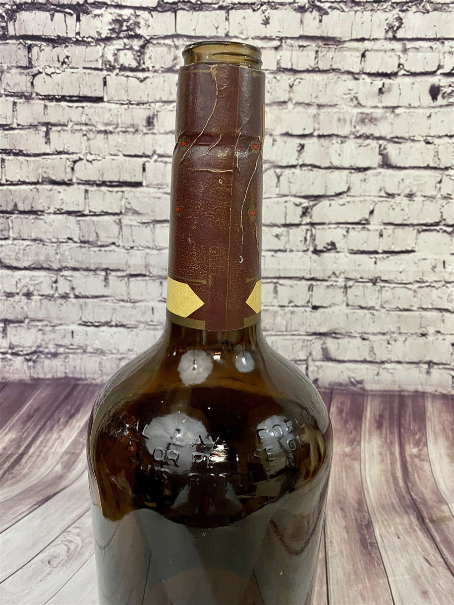 Vintage Seagram's 7 Crown American Whiskey One Gallon Sized Bottle Empty w/o Cap