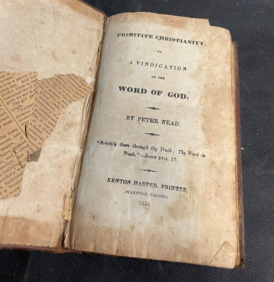 Antique Primitive Christianity Vindication Word of God 1834 Book