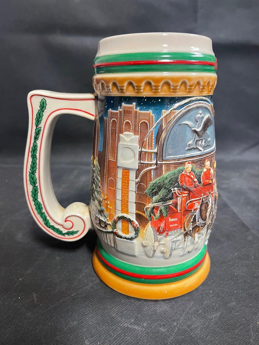 Vintage 1997 Anheuser Busch Budweiser Holiday Stein Home for the Holidays
