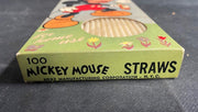 Vintage 1950's Disney Mickey Mouse 100 Sunshine Straws Unopened Box