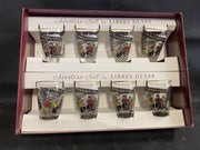 Vintage MCM 1950's Libbey Treasure Island Set of 8 Tumblers Glasses w/ Original Box