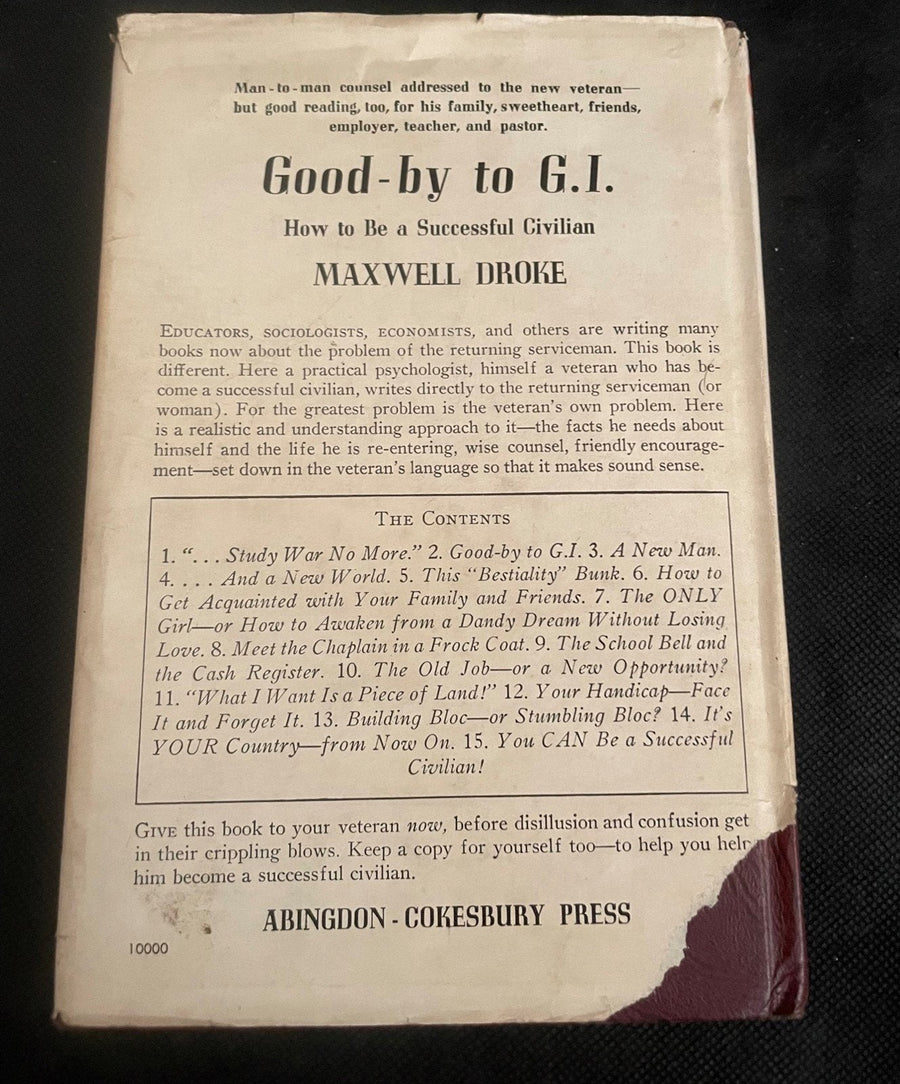 Vintage Good-by to G.I Successful Civilan Hardcover Collectible Book
