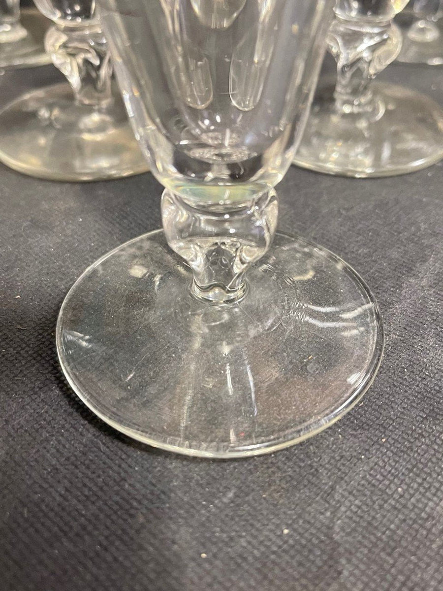 Vintage Mid Century Libbey Glass Mediterranean Atomic Fish 10 Pilsner Glasses