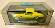 Vintage Welly Black & Yellow 1969 Ford Mustang 1/18 Scale Unopened Box