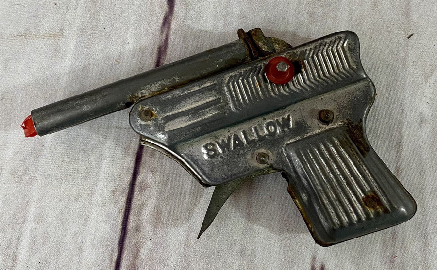1950s Vintage Swallow Double Barreled Tin Cap Gun Toy