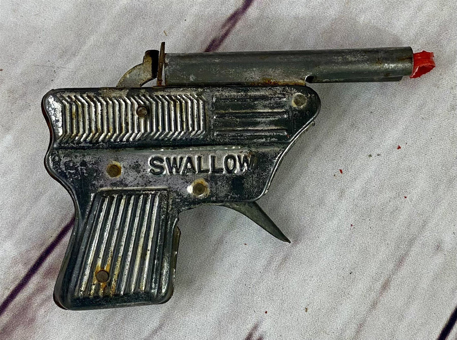 1950s Vintage Swallow Double Barreled Tin Cap Gun Toy