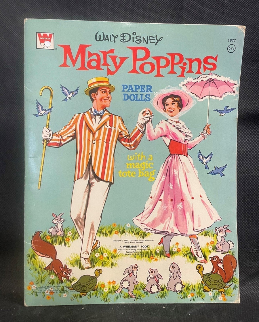 Vintage 1970s Walt Disney Mary Poppins Paper Dolls Whitman Book