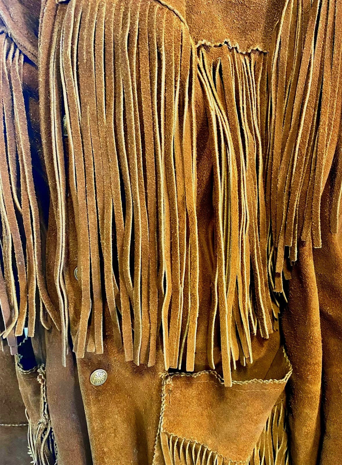 1970s Suede Leather Fringe Tregg's Westernwear Jacket (Worn by a Rock Band)