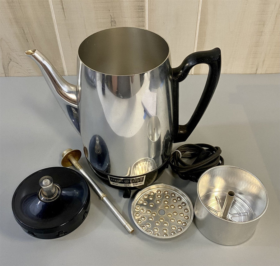 General Electric Vintage GE Automatic Percolator 8 Cup Chrome Coffee M –  Shop Cool Vintage Decor