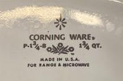 1.75 Quart Covered Corning Ware Blue Cornflower Vintage 1970s Era Casserole Dish