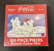 100 Piece Vintage Coca-Cola Winter Polar Bear Family 9 by 12 Inch Jigsaw Puzzle