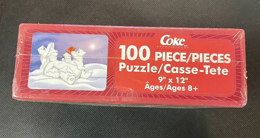 100 Piece Vintage Coca-Cola Winter Polar Bear Family 9 by 12 Inch Jigsaw Puzzle