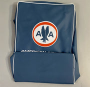 1960s Era Vintage Vinyl American Airlines Crossbody Shoulder Carry On Travel Bag