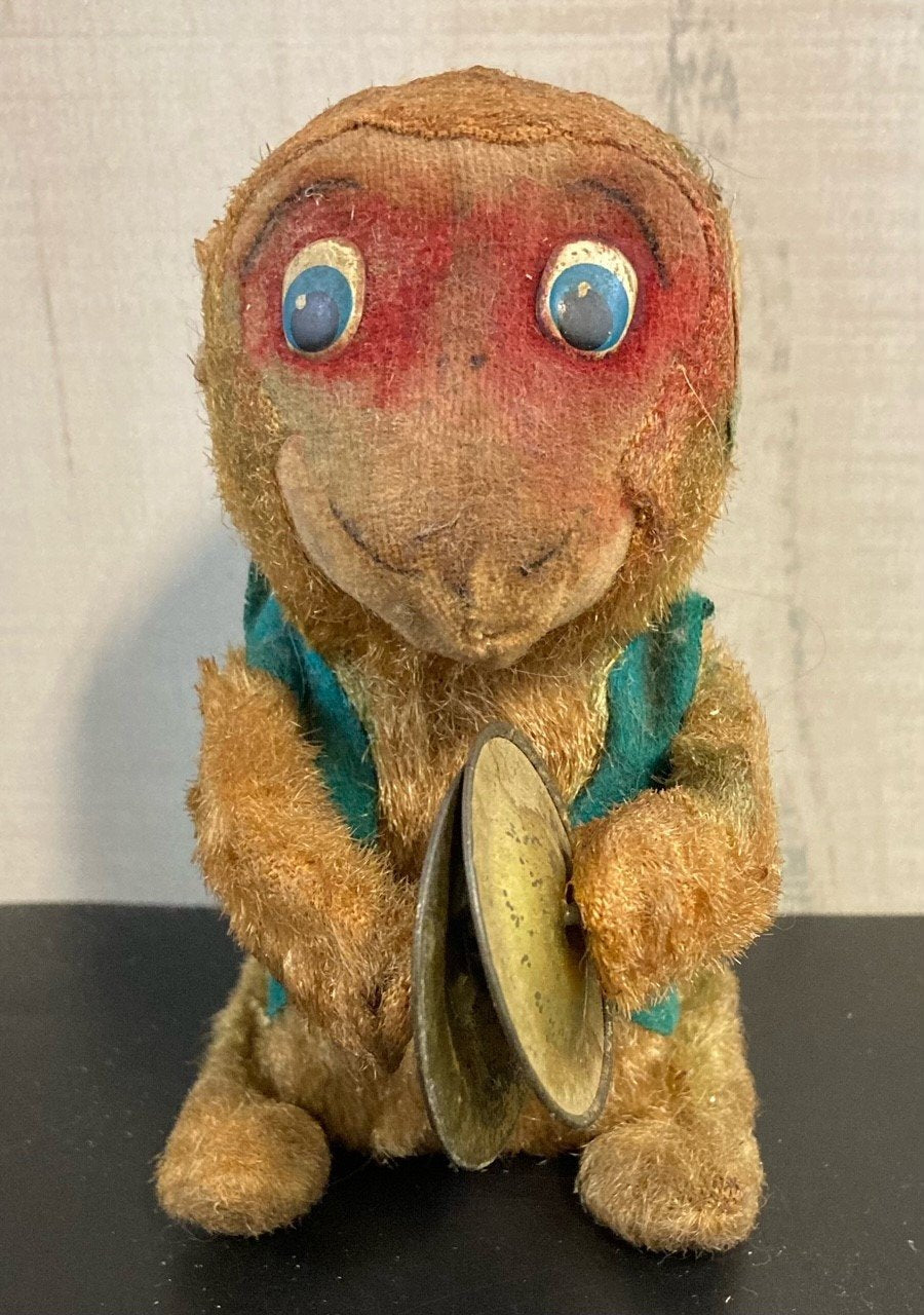 Vintage wind up sales monkey with cymbals