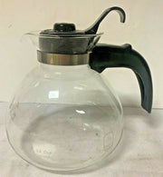 Vintage Medelco Stovetop 12 Cup Whistling Glass Tea Kettle Heat Diffuser