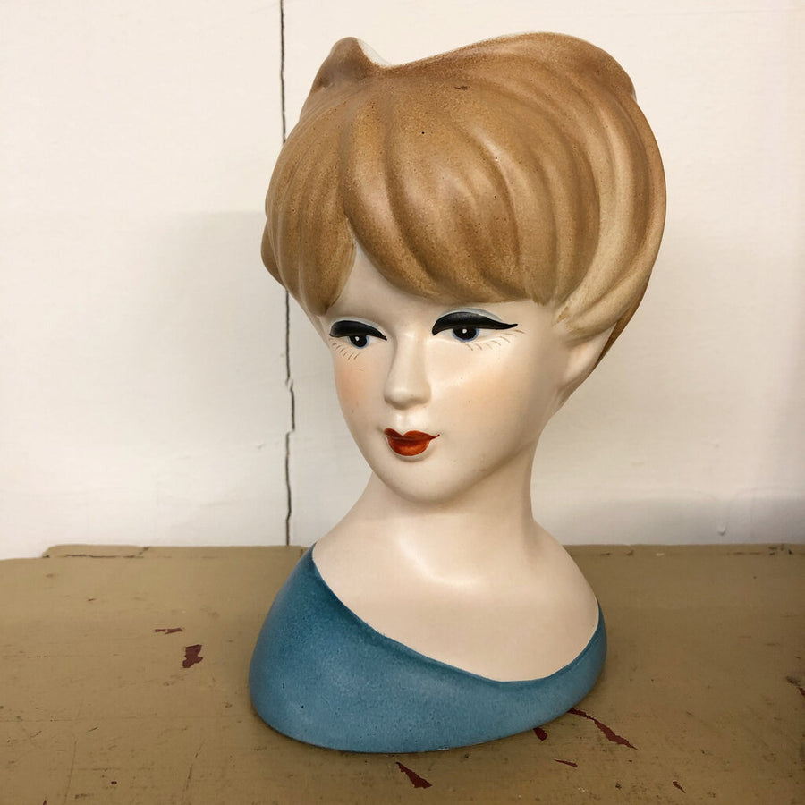 Vintage Lady Head Vase
