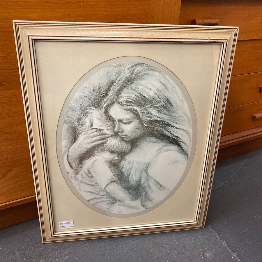 Mother and Child Sketch Framed Picture